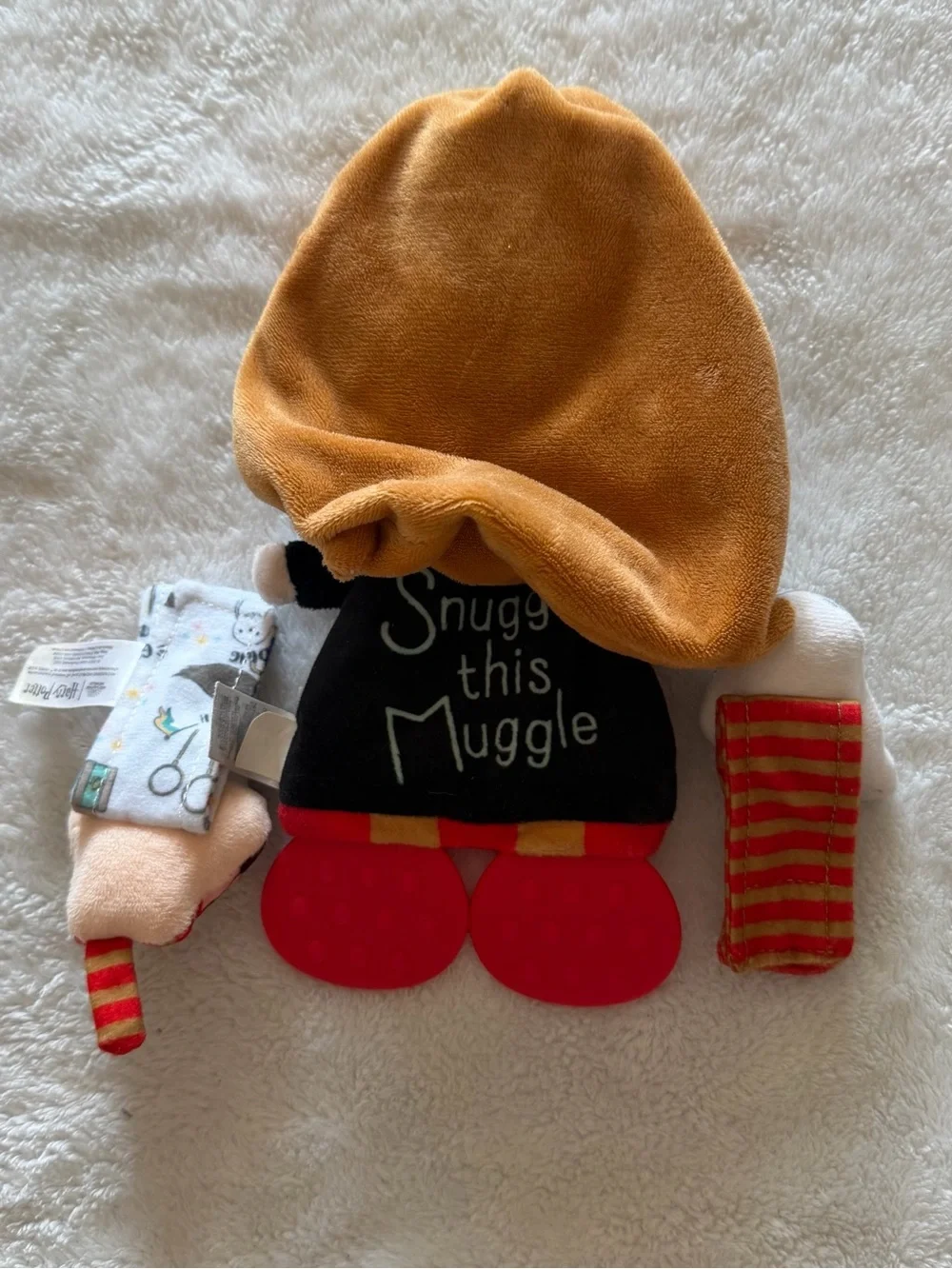 Harry Potter Hermione crinkle/teething/rattle Toy - Beige and Brown